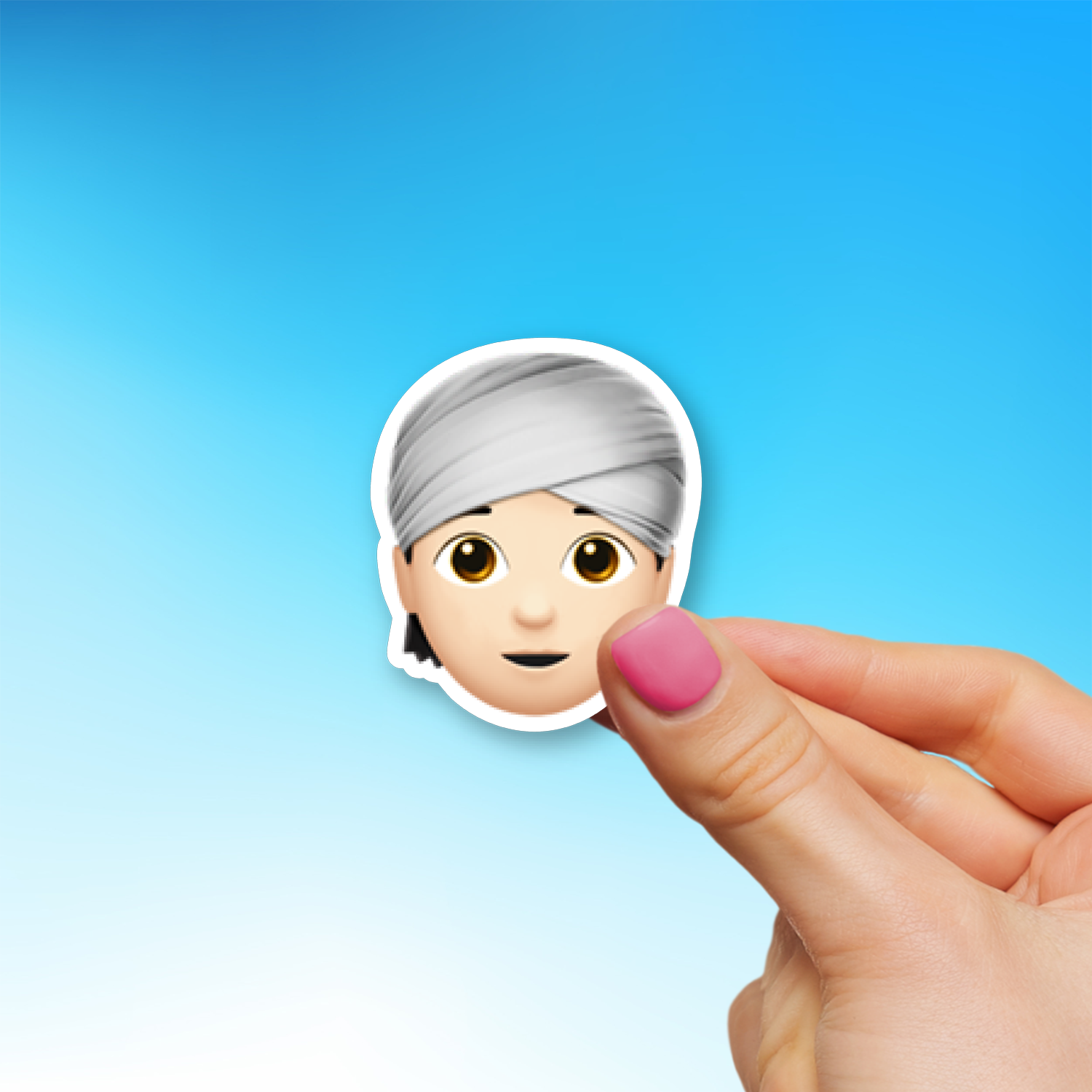 👳🏻 Person Wearing Turban: Light Skin Tone Emoji Sticker - Die-Cut ...