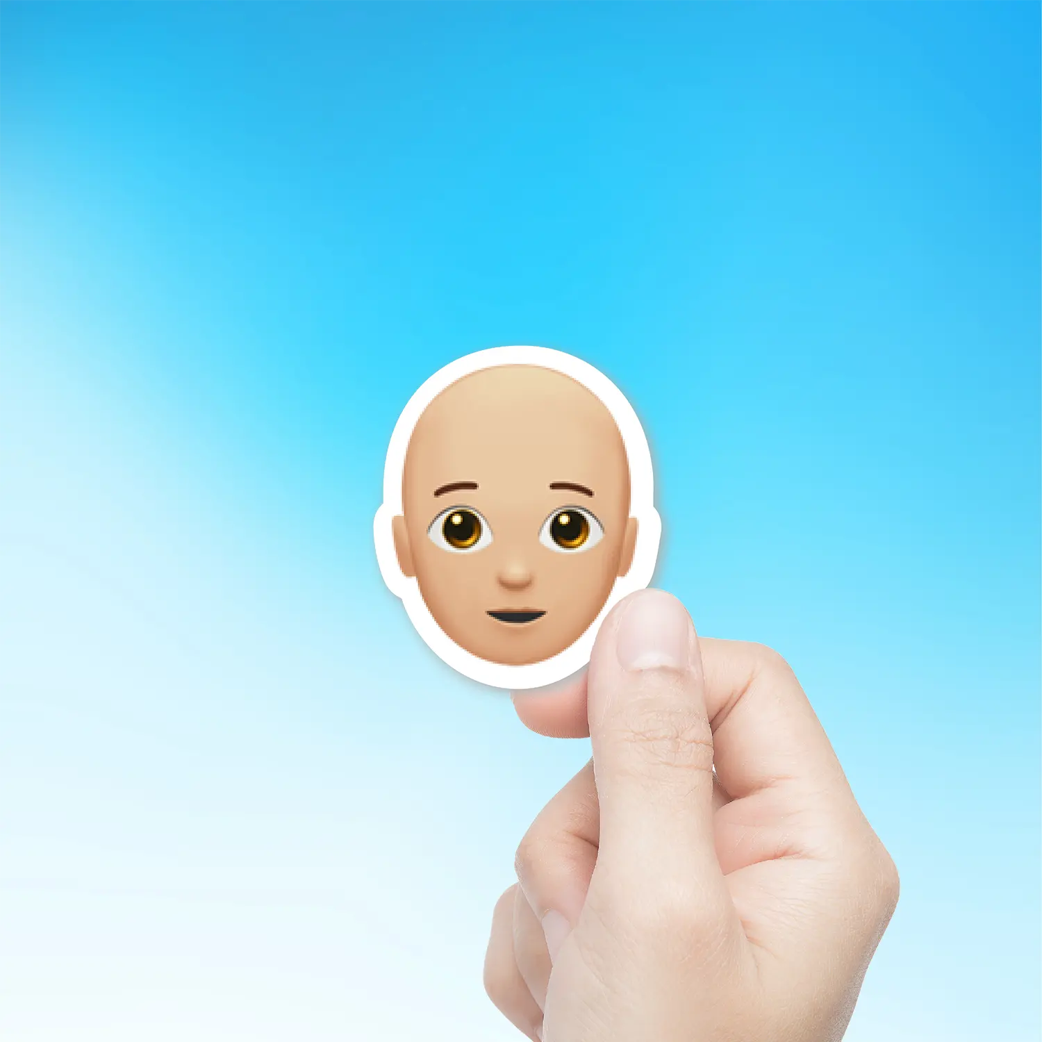 Person With No Hair Medium Light Skin