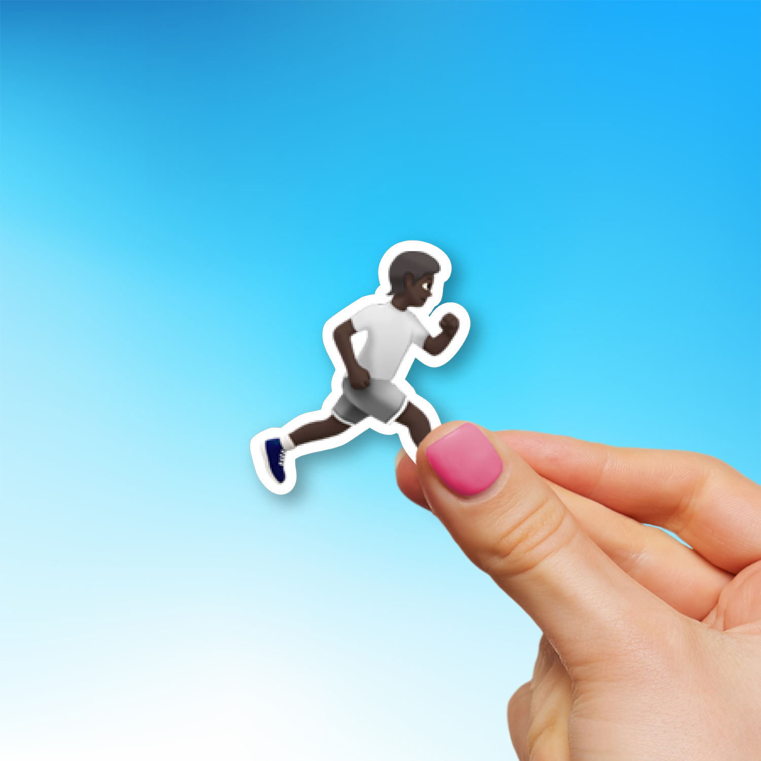 Person Running Facing Right: Dark Skin Tone 🏃🏿‍➡️