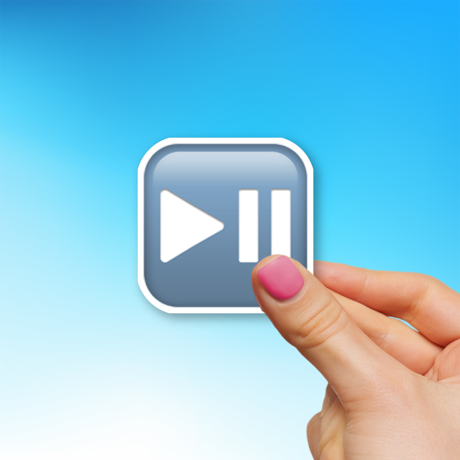 ⏯️ Play Or Pause Button Emoji Sticker - Die-Cut, Multiple Sizes ...