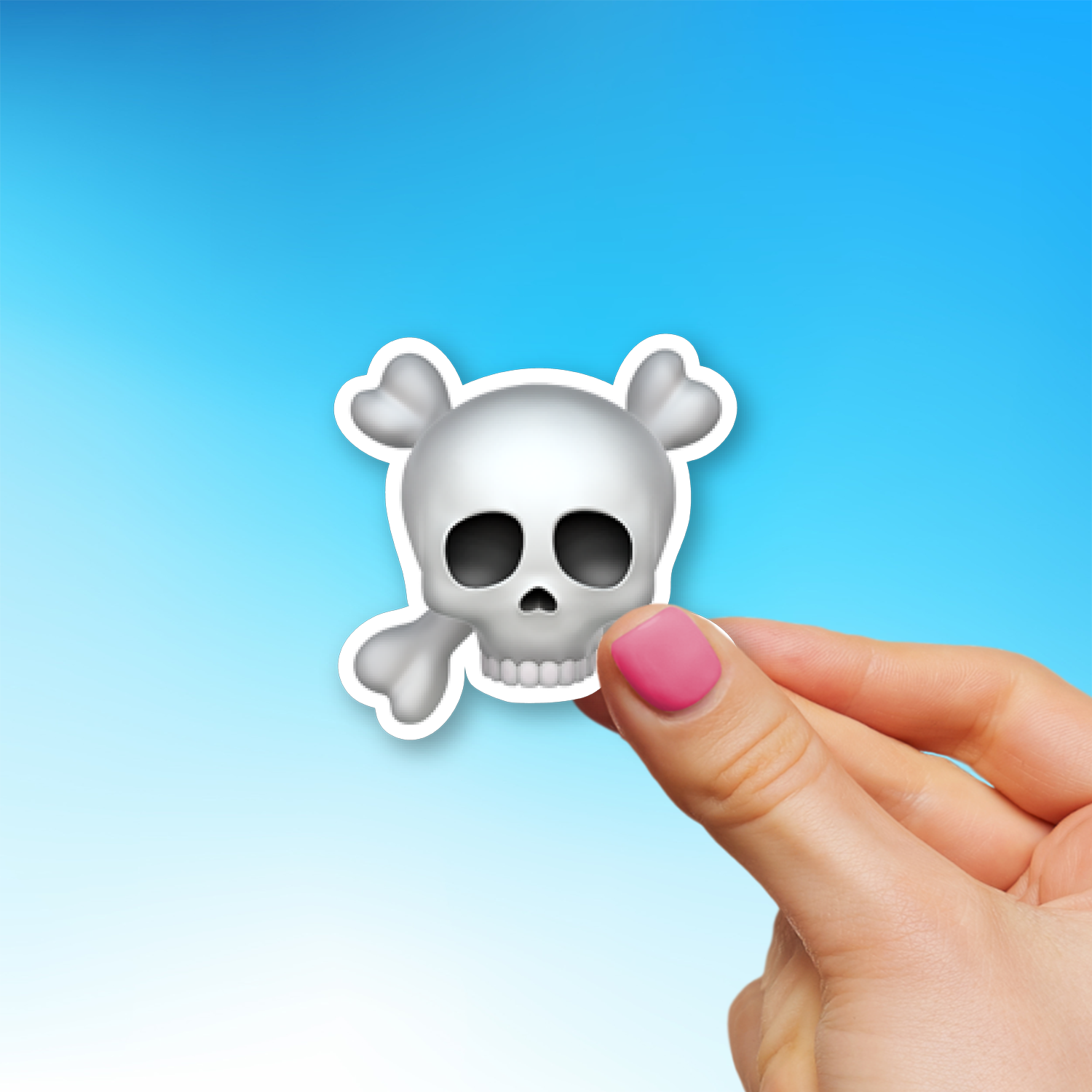 ☠️ Skull and Crossbones Emoji Sticker - Die-Cut, Multiple Sizes ...