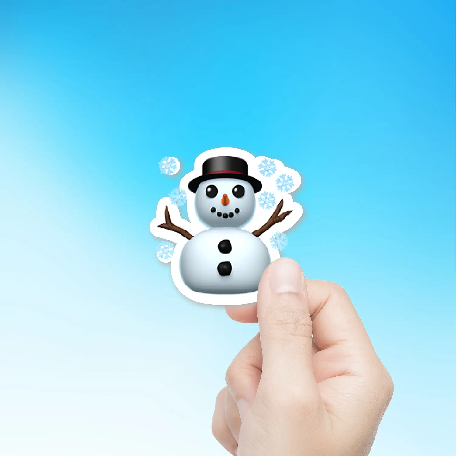 Snowman With Snowflakes