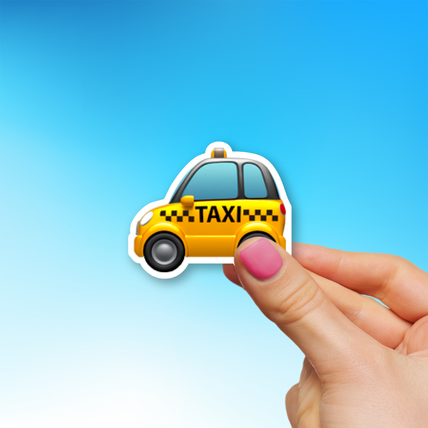 ๐ Taxi Emoji Sticker - Die-Cut, Multiple Sizes โ EmojiStickers.com
