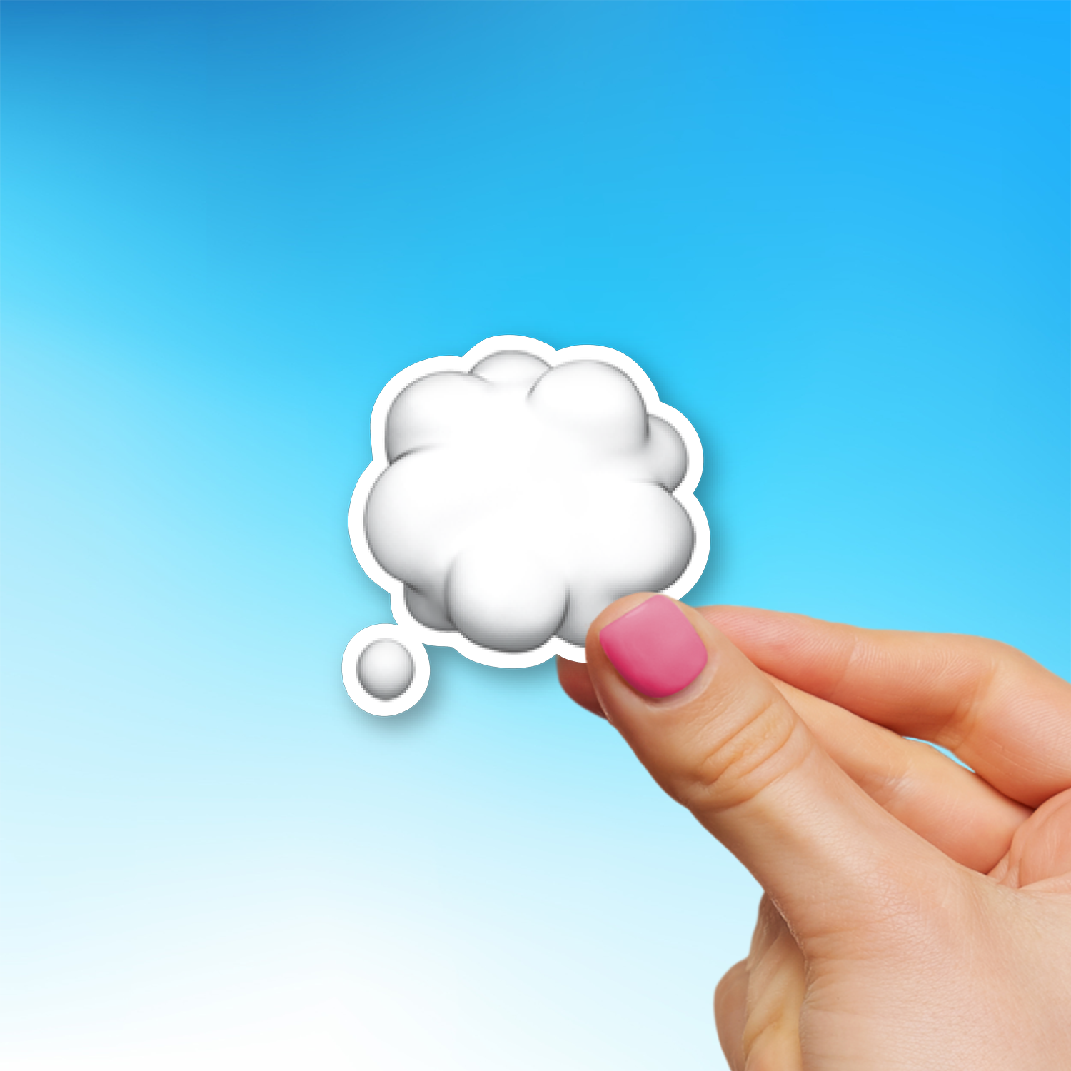π Thought Balloon Emoji Sticker - Die-Cut, Multiple Sizes ...