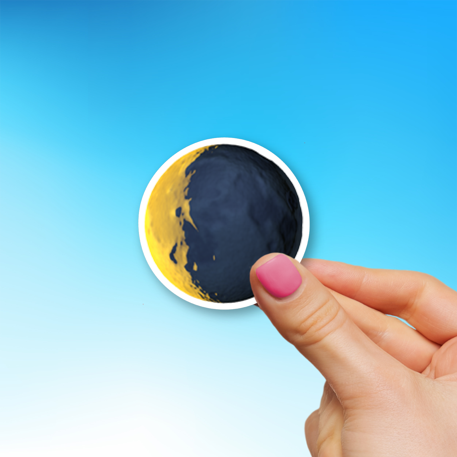 🌘 Waning Crescent Moon Emoji Sticker - Die-Cut, Multiple Sizes ...