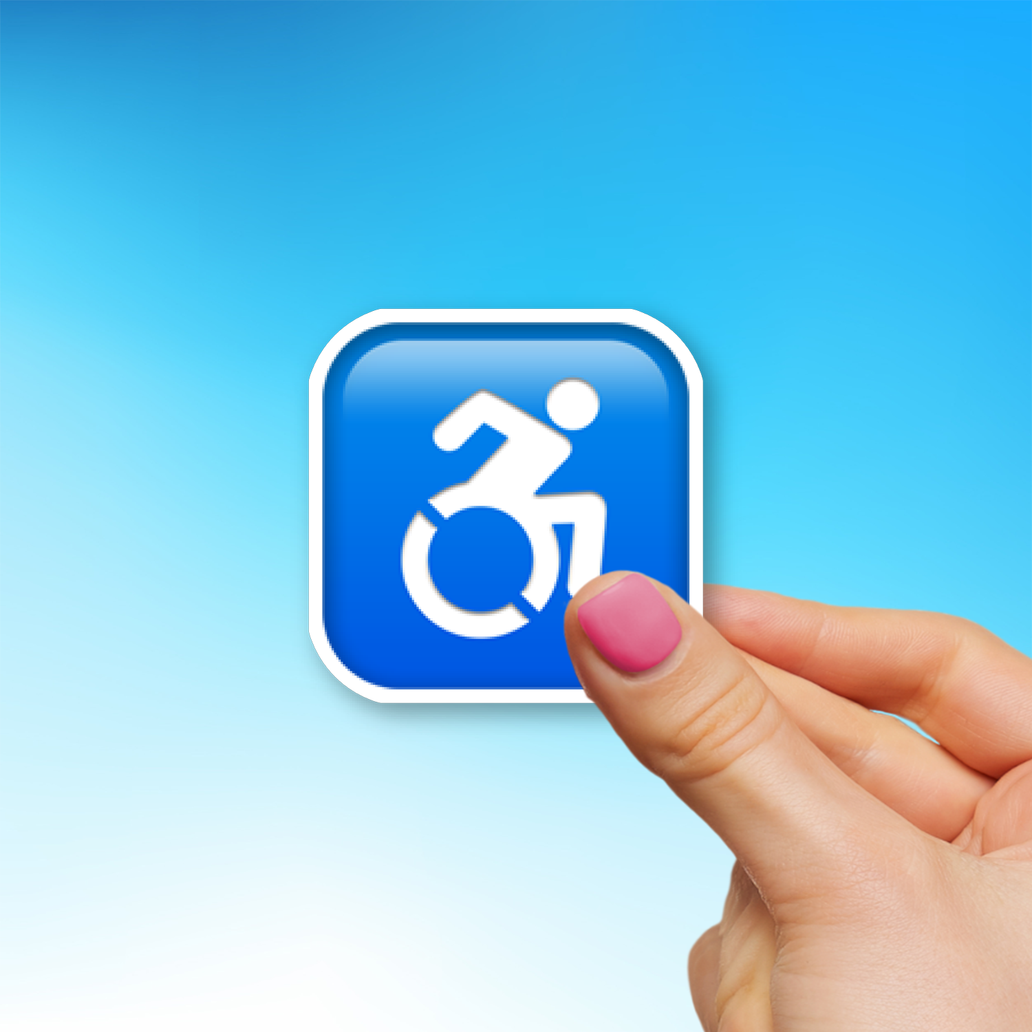 ♿ Wheelchair Symbol Emoji Sticker - Die-Cut, Multiple Sizes ...