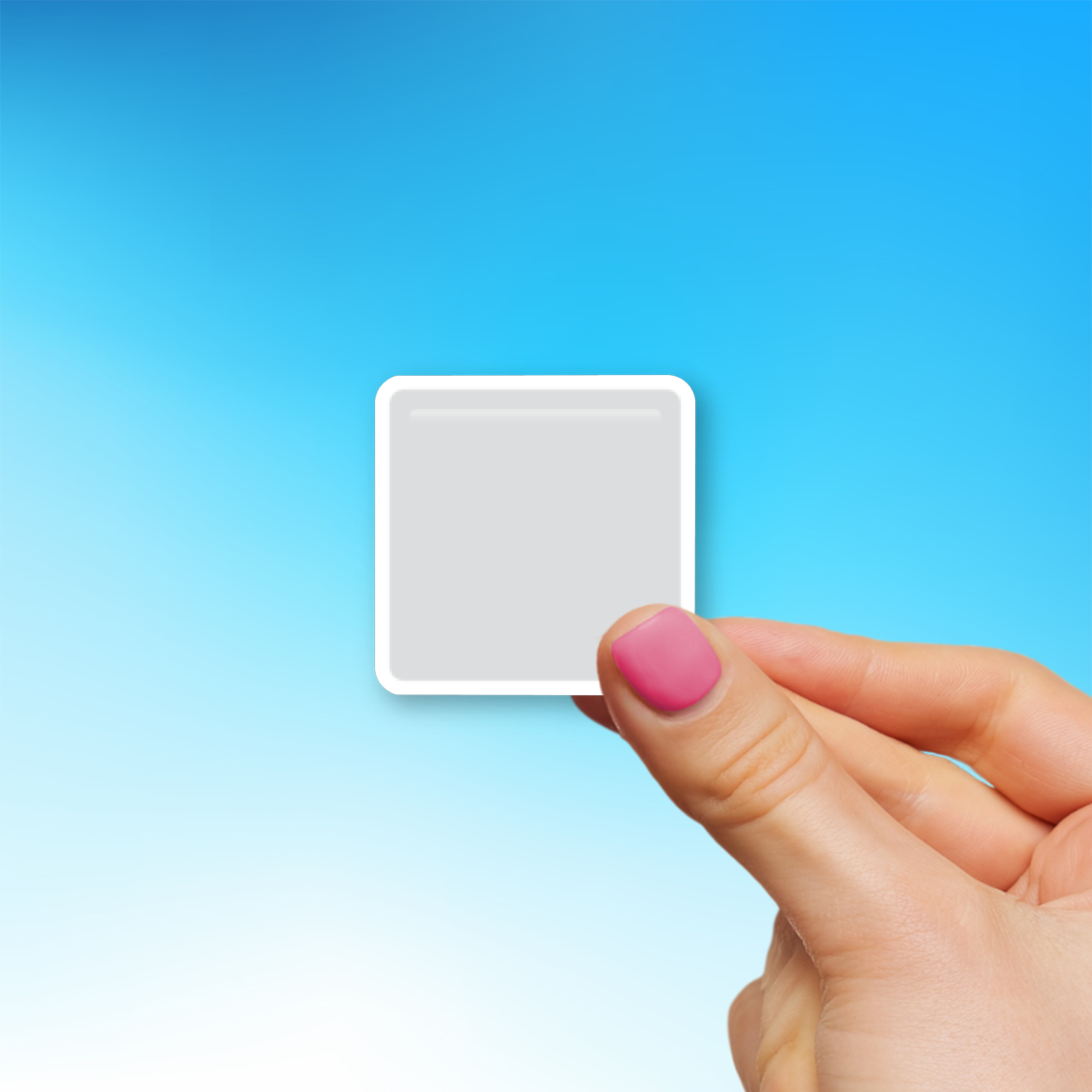 ️ White Medium Square Emoji Sticker - Die-Cut, Multiple Sizes ...