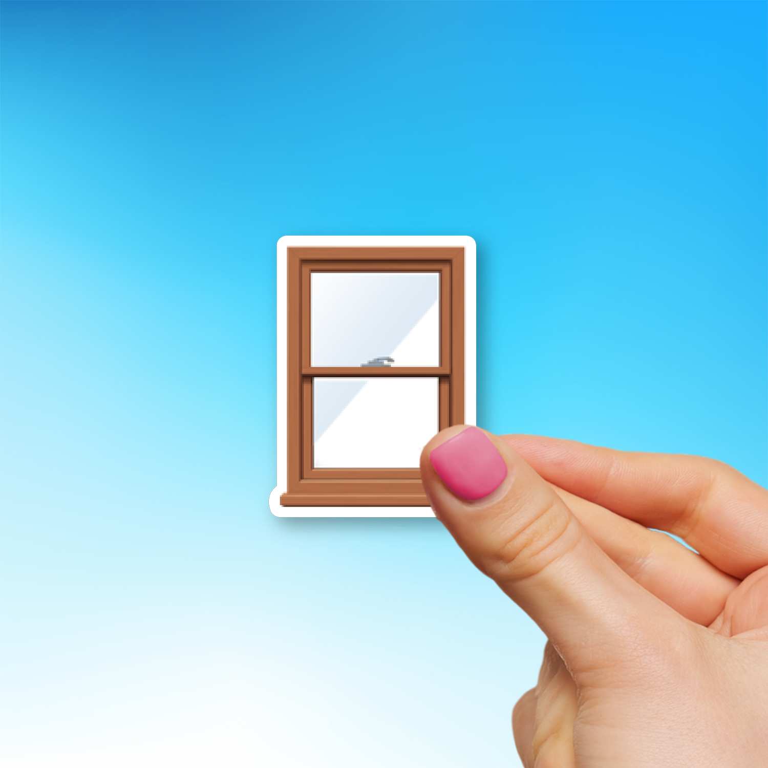 πͺ Window Emoji Sticker - Die-Cut, Multiple Sizes β EmojiStickers.com