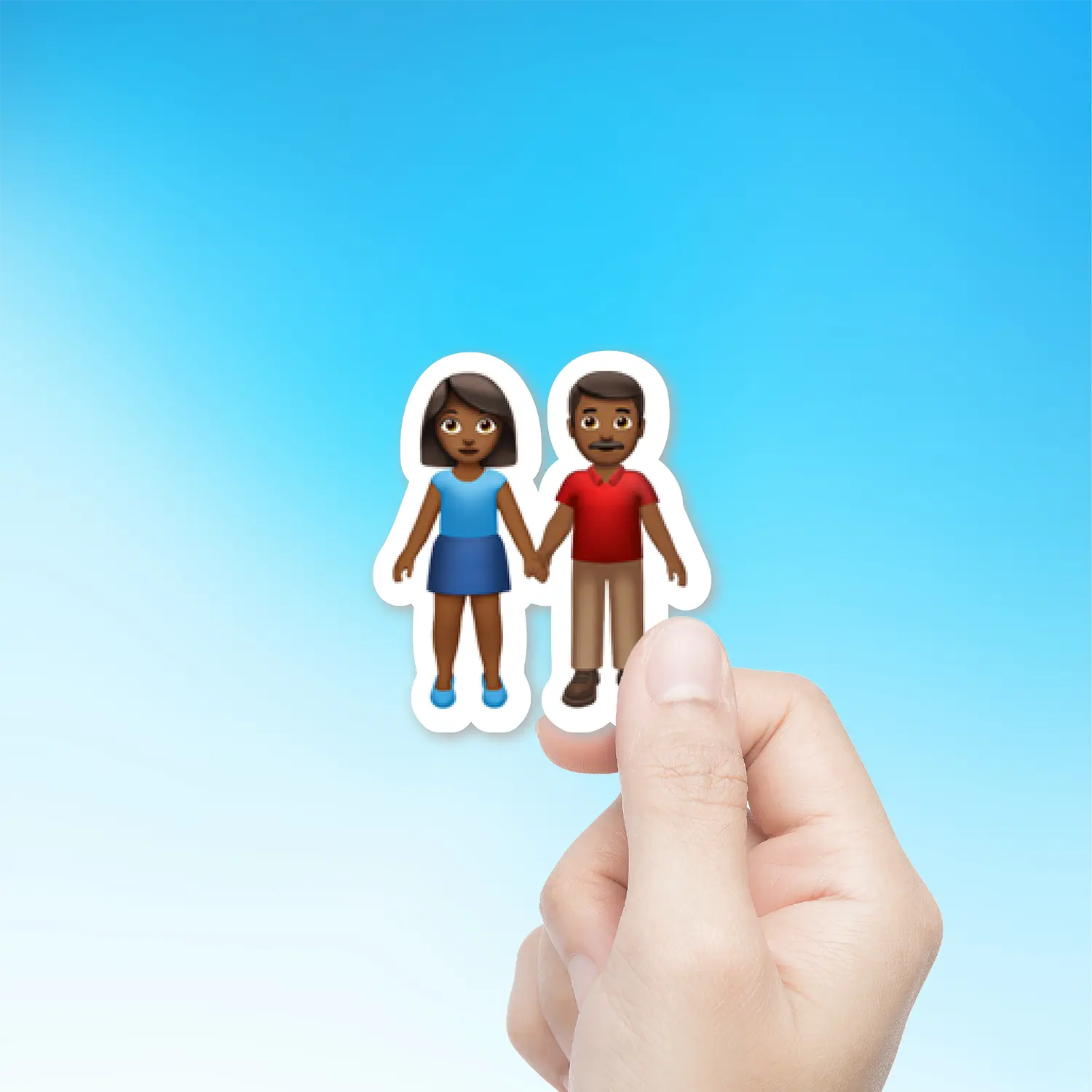 Woman And Man Holding Hands Medium Dark Skin