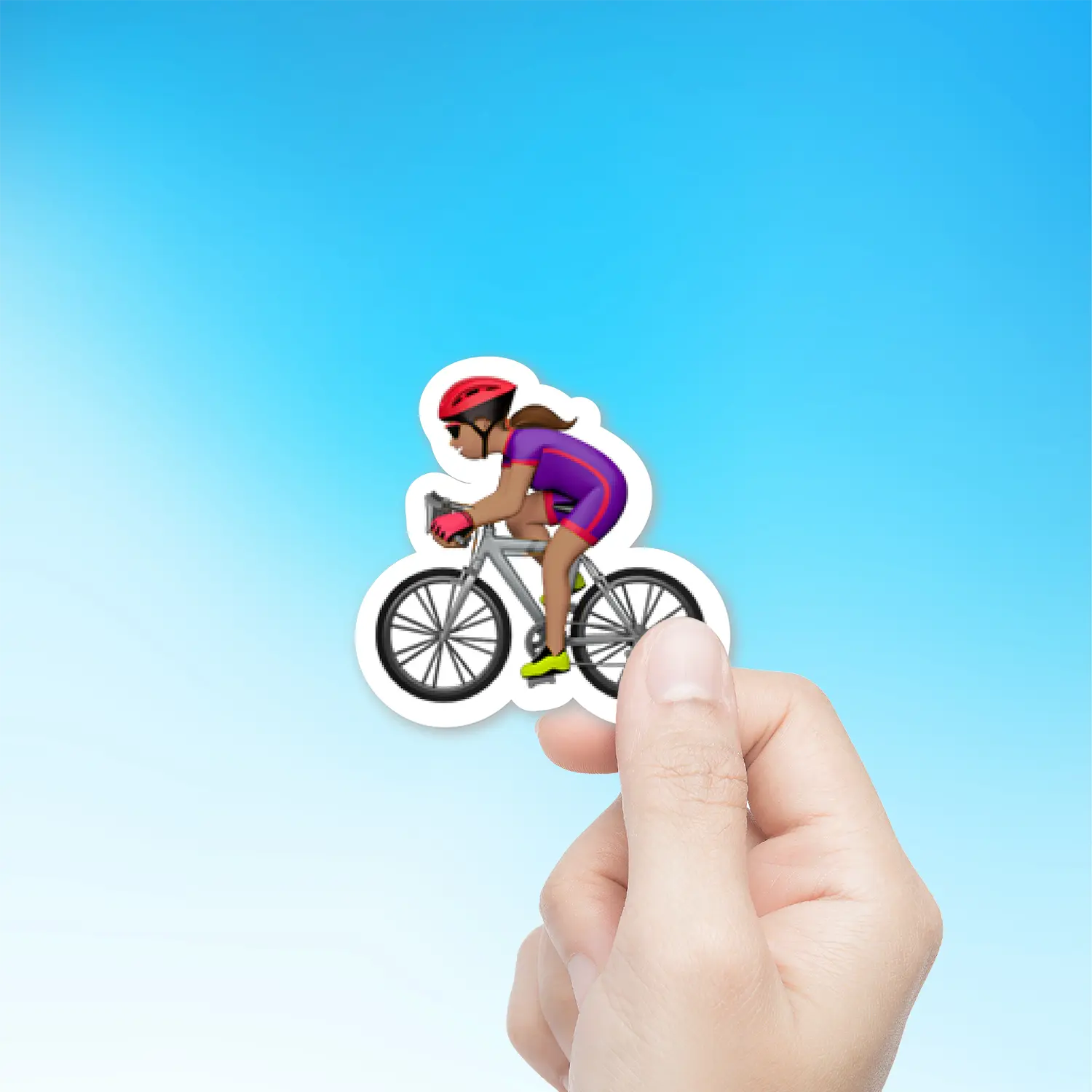 Woman Cyclist Medium Skin