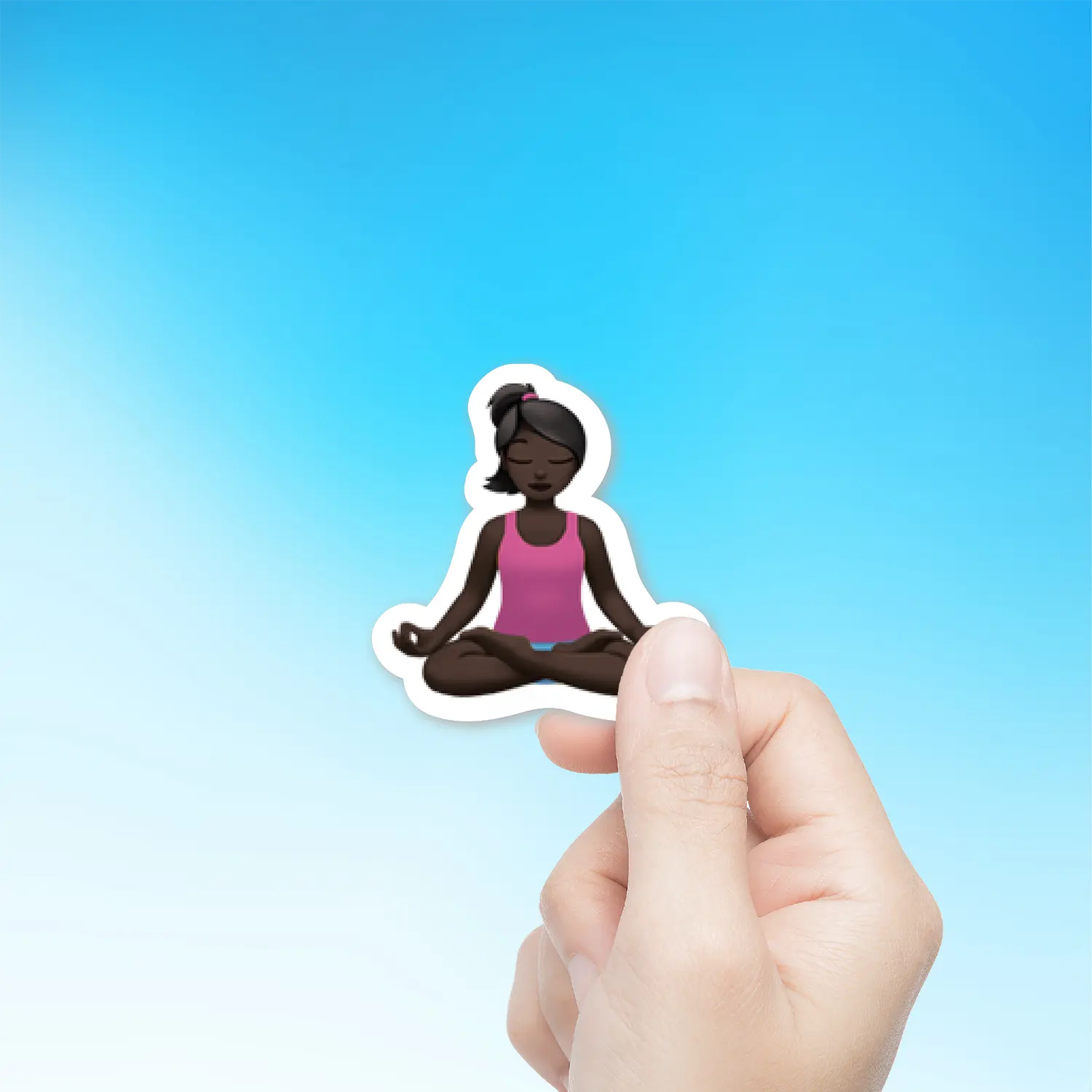 Woman In Lotus Position Dark Skin