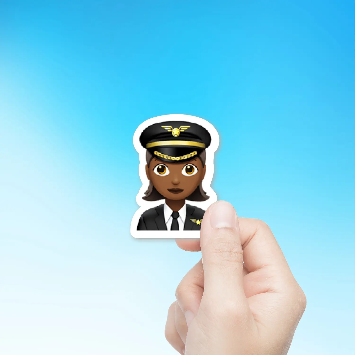 Woman Pilot Medium Dark Skin