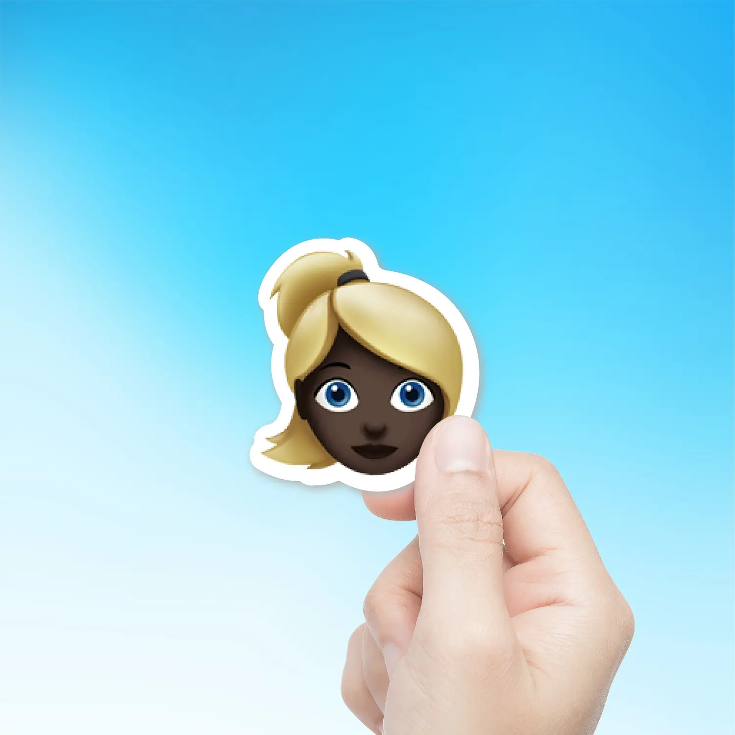 Woman With Blonde Hair Dark Skin