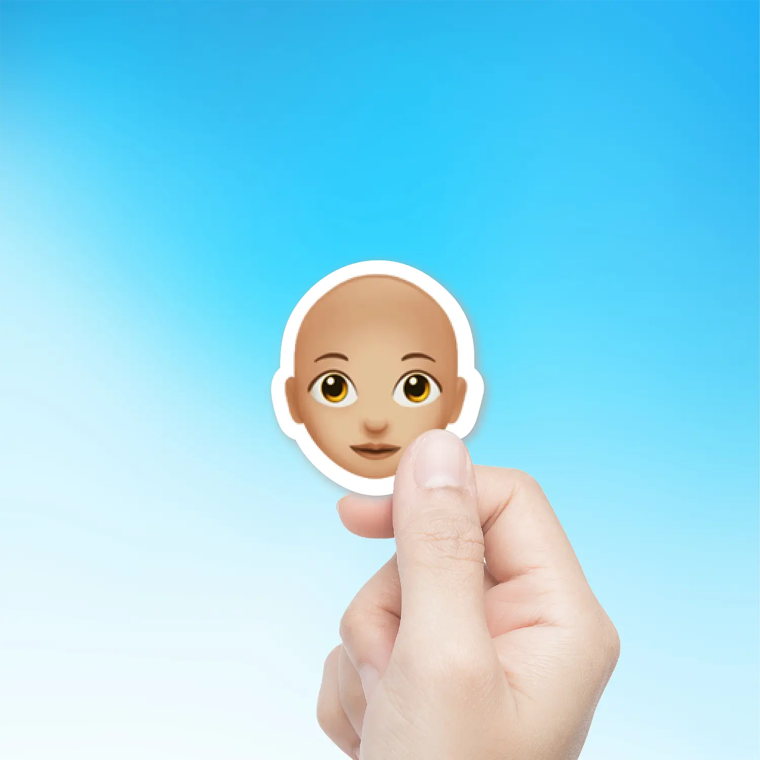 Woman With No Hair Medium Light Skin