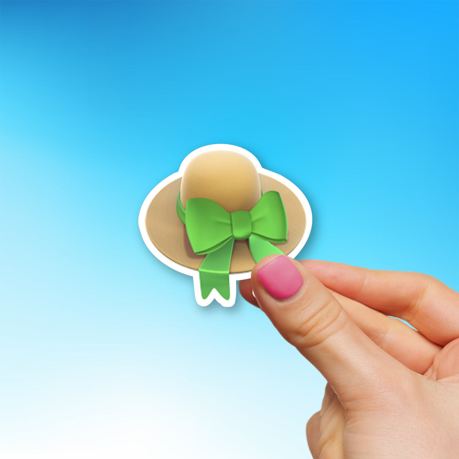 👒 Woman’s Hat Emoji Sticker - Die-Cut, Multiple Sizes – EmojiStickers.com